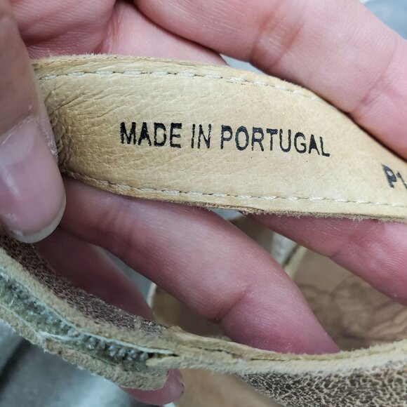 Fly London Shoes Womens EU 40 US 9-9.5 Gold Leather Wink Ankle Strap Sandals - Picture 11 of 14